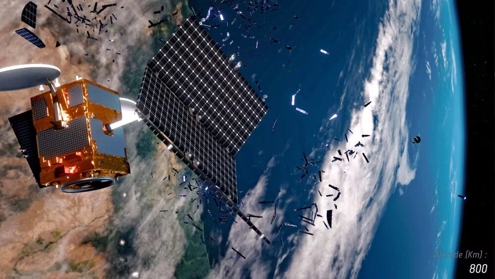تصویر ماهواره روسی ابری از زباله فضایی در مدار زمین ایجاد کرد