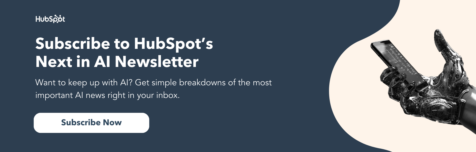 برای عضویت در خبرنامه هوش مصنوعی HubSpot اینجا را کلیک کنید