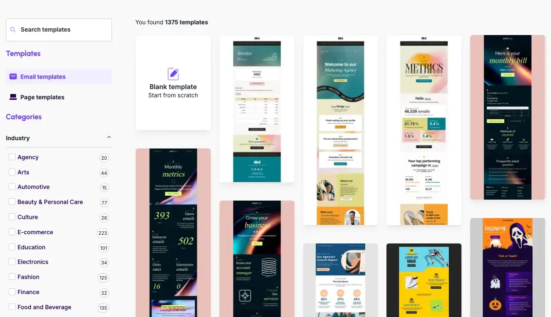 free email newsletter templates from beefree