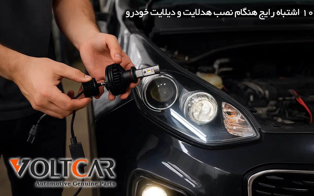 10 اشتباه رایج هنگام نصب هدلایت و دیلایت خودرو